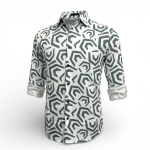 Men’s Geometric Printed Cotton Blend Casual Shirt