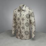 Men’s Ethnic Printed Mandarin Collar Shirt
